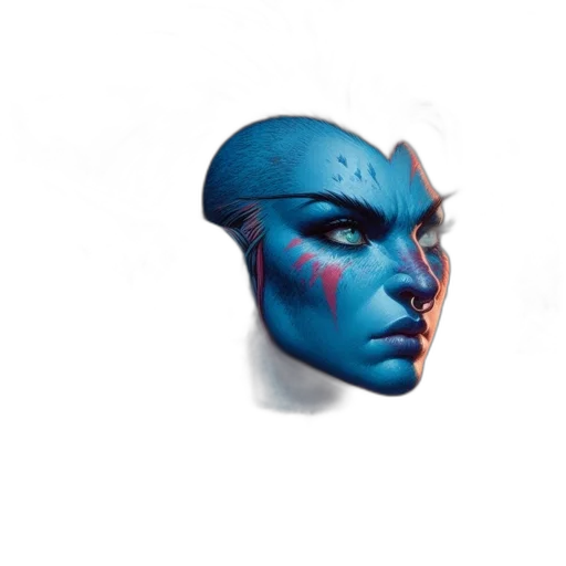 mask, face, creature, staff transparent PNG cut-out