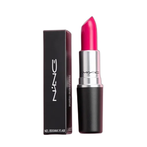 3d render, pink, lipstick, silver transparent PNG cut-out