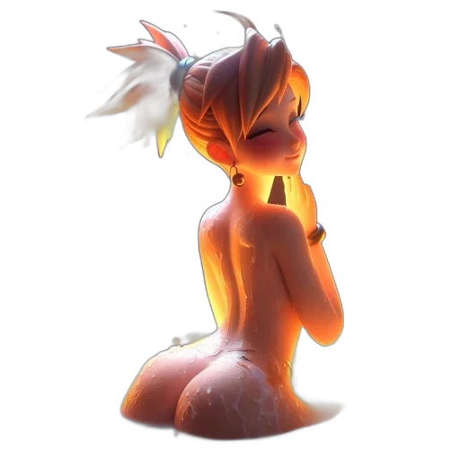 creature, staff, concept art, 3d render transparent PNG cut-out