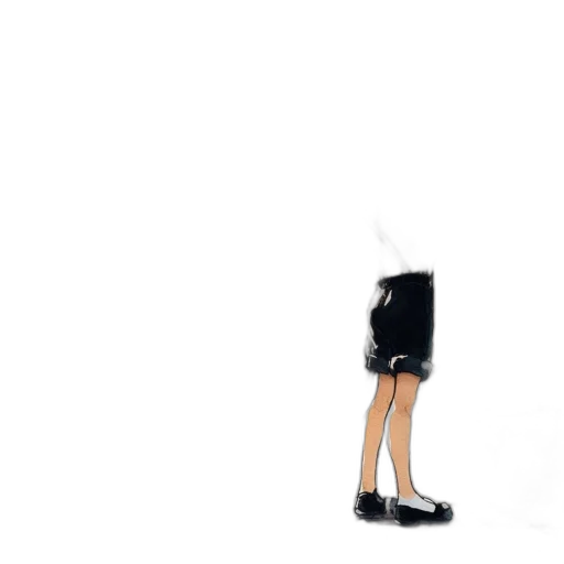 shoes, dress, staff, creature transparent PNG cut-out