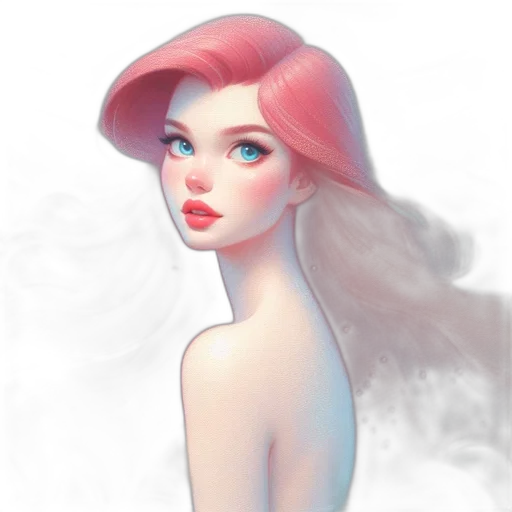face, dress, hair, crown transparent PNG cut-out