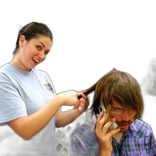 staff, hair, face, jewelry transparent PNG cut-out
