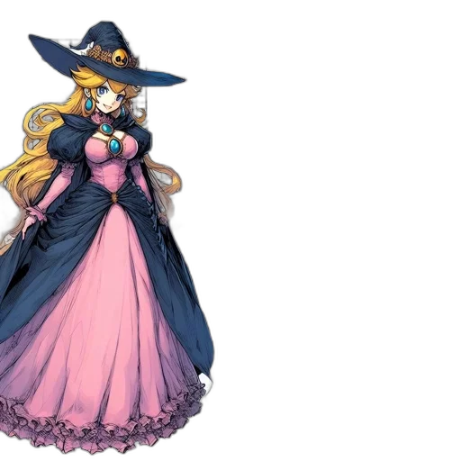 dress, hat, staff, concept art transparent PNG cut-out