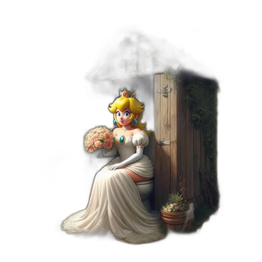 dress, crown, pixel art, concept art transparent PNG cut-out