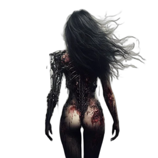 dress, hair, creature, mask transparent PNG cut-out