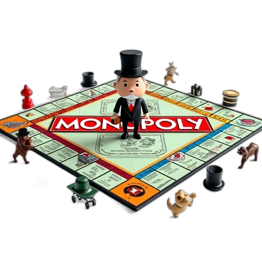colorful, monopoly, game, board transparent PNG cut-out