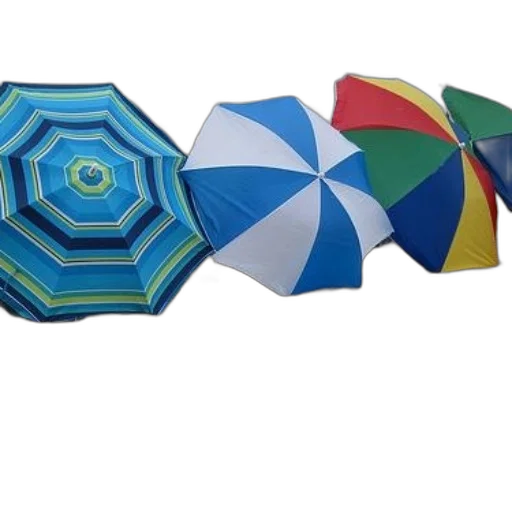 umbrella, 3d render, blue, colorful transparent PNG cut-out