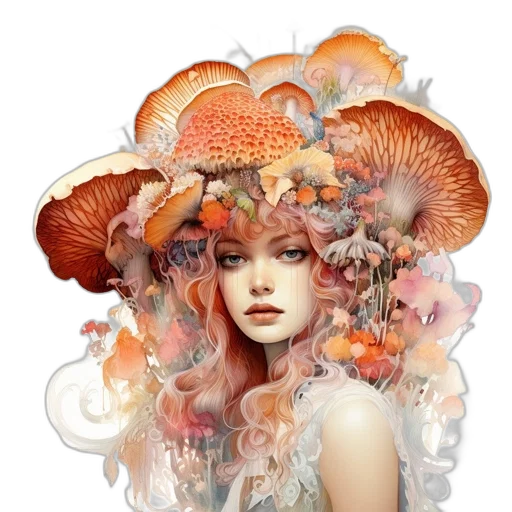 hat, crown, flower, hair transparent PNG cut-out