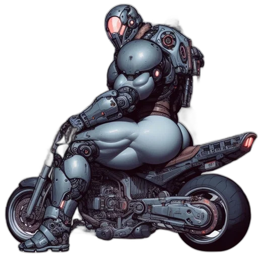 robot, cyberpunk, concept art, comic book art transparent PNG cut-out