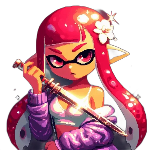 staff, weapon, pixel art, fantasy art transparent PNG cut-out