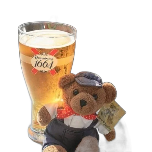 teddy, bear, dressed, overalls transparent PNG cut-out