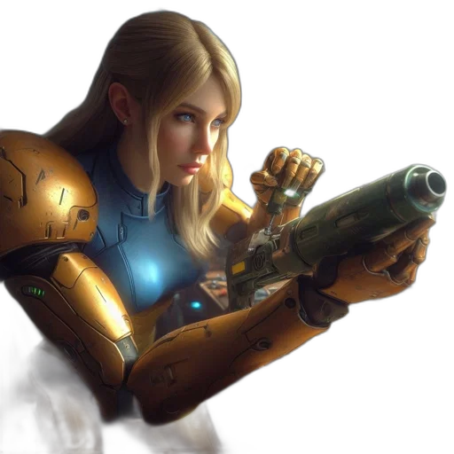 robot, weapon, concept art, 3d render transparent PNG cut-out