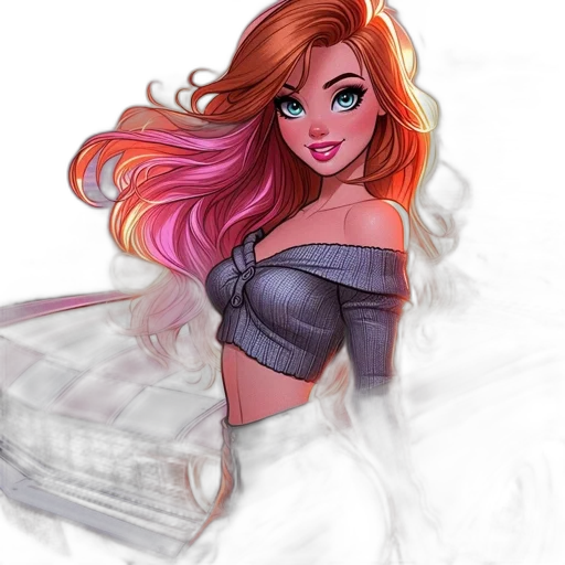dress, fantasy art, concept art, watercolor transparent PNG cut-out