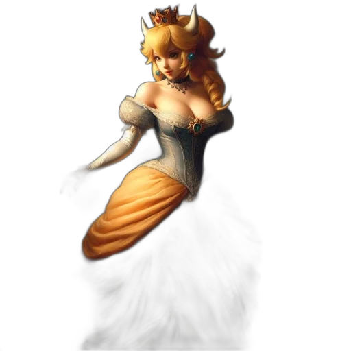 dress, crown, staff, weapon transparent PNG cut-out