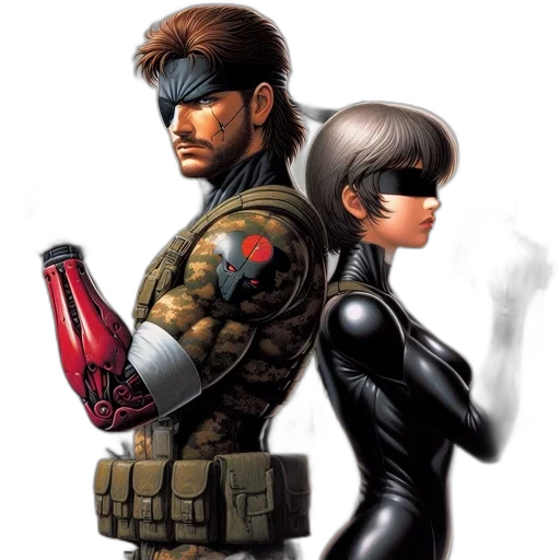 comic book art, concept art, cyberpunk, pixel art transparent PNG cut-out