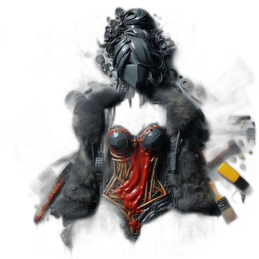 mask, creature, dress, concept art transparent PNG cut-out