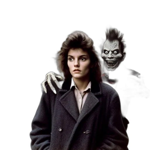 jacket, creature, face, concept art transparent PNG cut-out