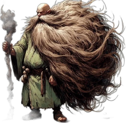 hair, staff, concept art, fantasy art transparent PNG cut-out