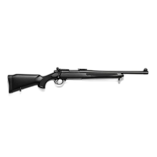 weapon, silver, rifle, black transparent PNG cut-out