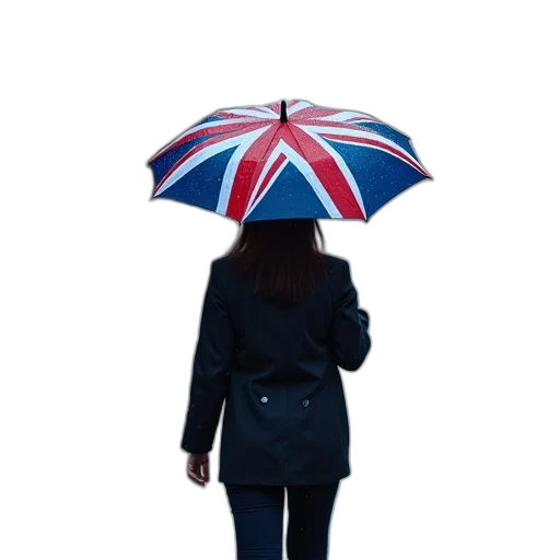umbrella, jacket, staff, hat transparent PNG cut-out