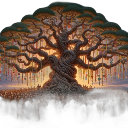 tree, concept art, fantasy art, pixel art transparent PNG cut-out