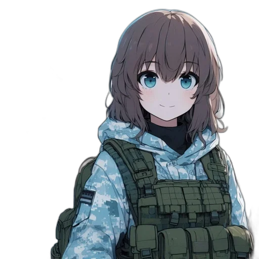 jacket, weapon, dress, face transparent PNG cut-out