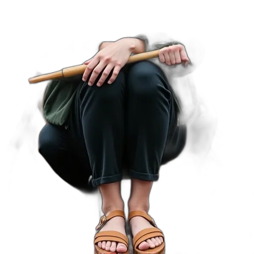 staff, umbrella, jewelry, shoes transparent PNG cut-out