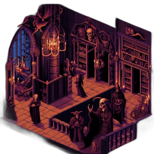 furniture, pixel art, concept art, fantasy art transparent PNG cut-out