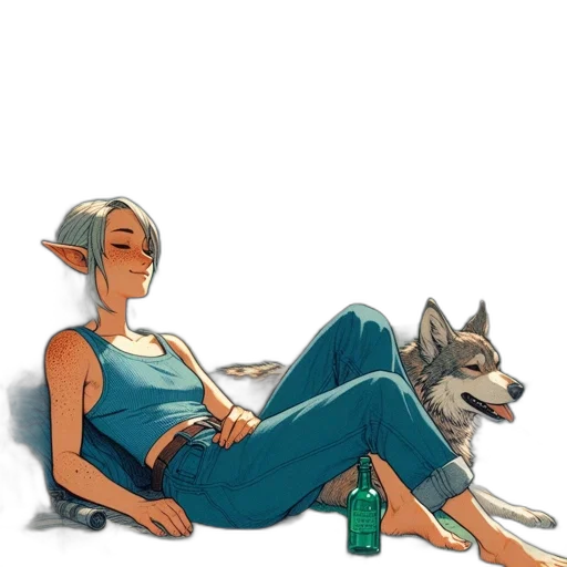 concept art, fantasy art, pixel art, comic book art transparent PNG cut-out