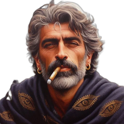 face, staff, sword, dragon transparent PNG cut-out