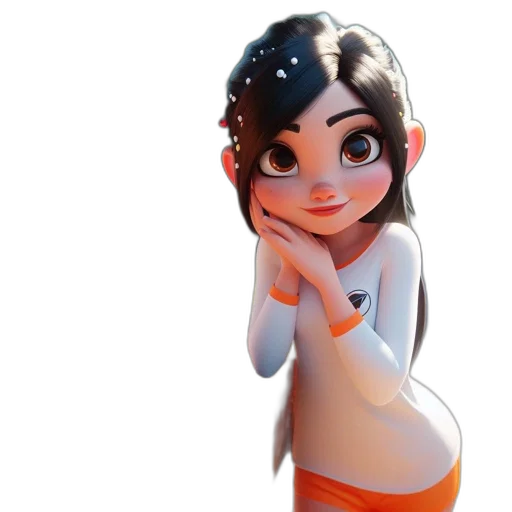 dress, concept art, 3d render, cartoon transparent PNG cut-out