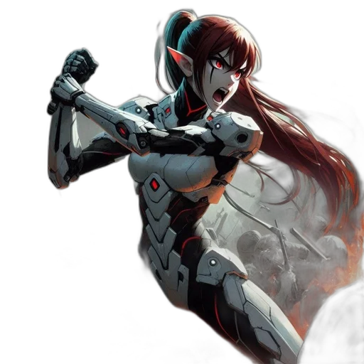 robot, weapon, concept art, comic book art transparent PNG cut-out