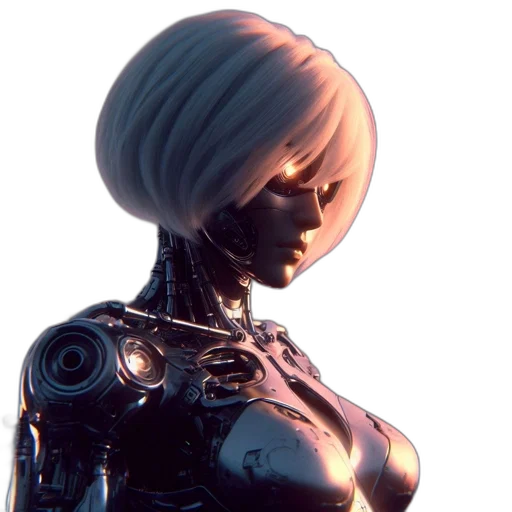 robot, face, crown, dress transparent PNG cut-out
