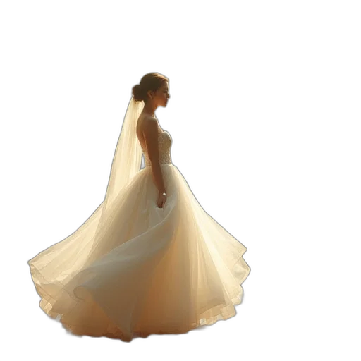dress, crown, jewelry, 3d render transparent PNG cut-out
