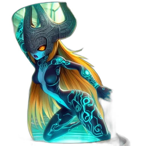dress, staff, mask, jewelry transparent PNG cut-out