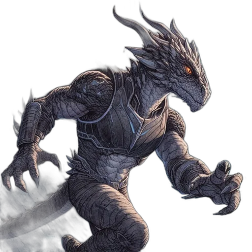 dragon, creature, animal, staff transparent PNG cut-out