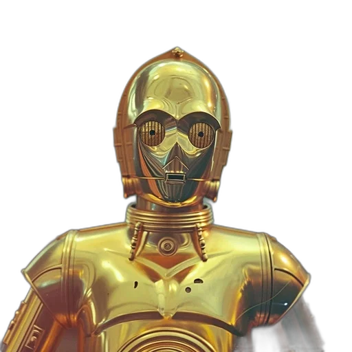 robot, mask, staff, 3d render transparent PNG cut-out