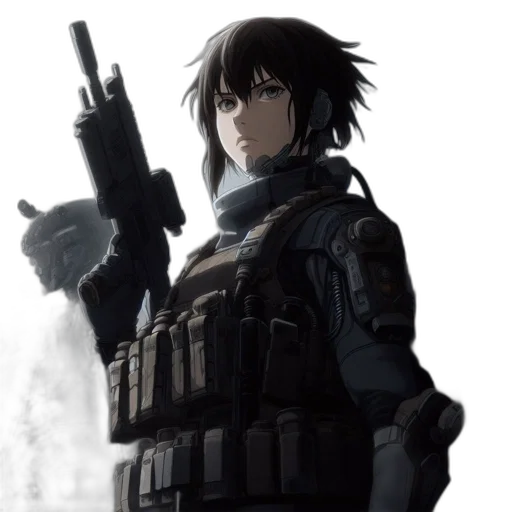weapon, jacket, concept art, anime transparent PNG cut-out