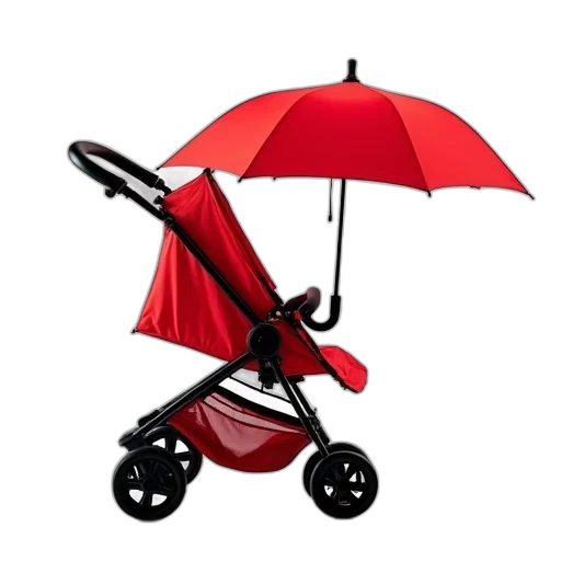 umbrella, 3d render, photorealistic, red transparent PNG cut-out