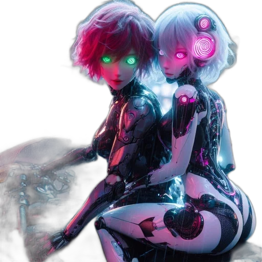 robot, cyberpunk, concept art, comic book art transparent PNG cut-out