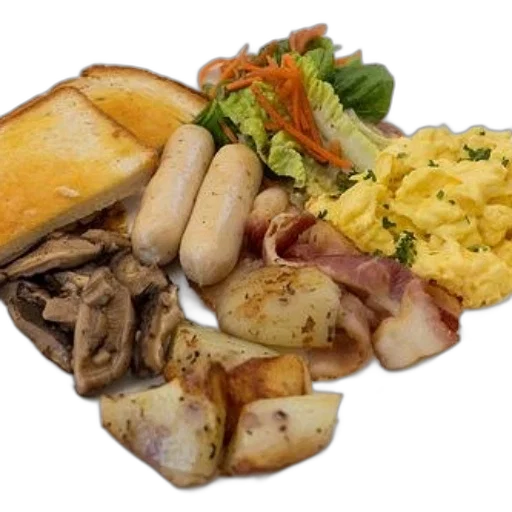 food, hearty, breakfast, plate transparent PNG cut-out