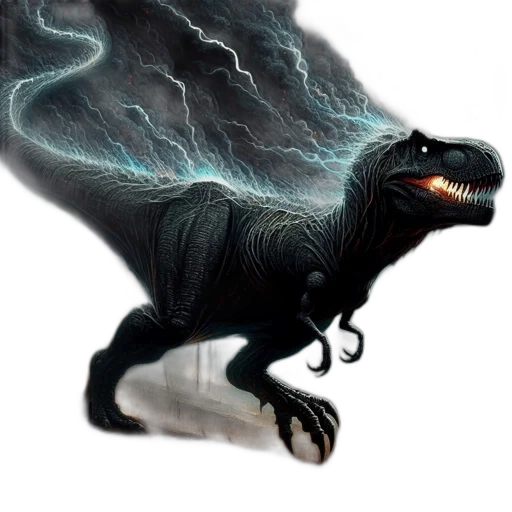 dragon, creature, animal, staff transparent PNG cut-out