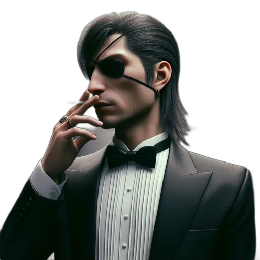 face, jacket, concept art, photorealistic transparent PNG cut-out