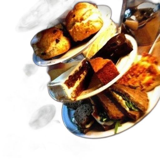 food, photorealistic, variety, pastries transparent PNG cut-out