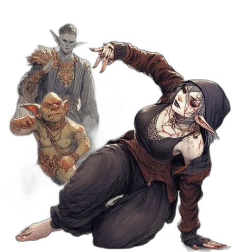 creature, mask, staff, concept art transparent PNG cut-out