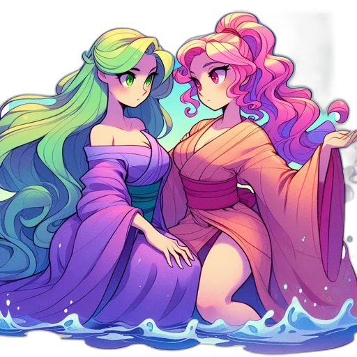 dress, watercolor, vaporwave, concept art transparent PNG cut-out