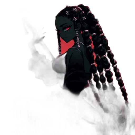 mask, hair, weapon, creature transparent PNG cut-out