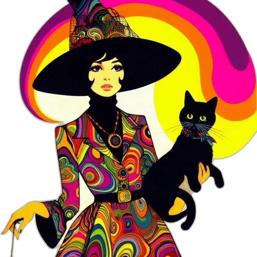 dress, hat, fantasy art, cartoon transparent PNG cut-out