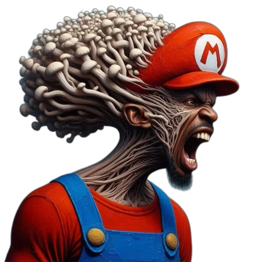 face, hair, mask, creature transparent PNG cut-out