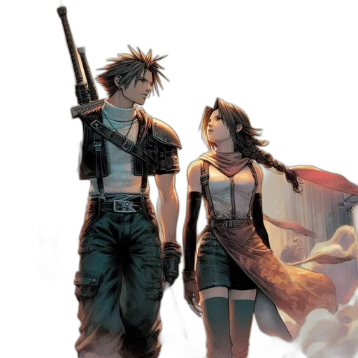 concept art, comic book art, fantasy art, watercolor transparent PNG cut-out